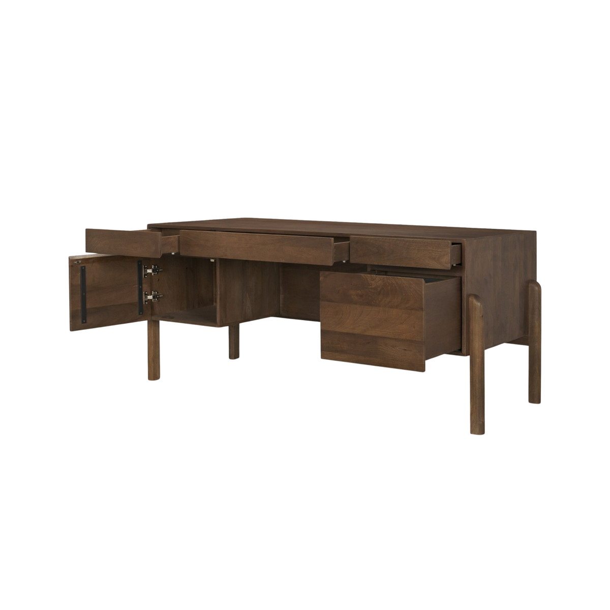 Trellyn Desk [/w Carved Woven Wood Front]