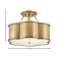 Chance 18" Semi-Flush Mount