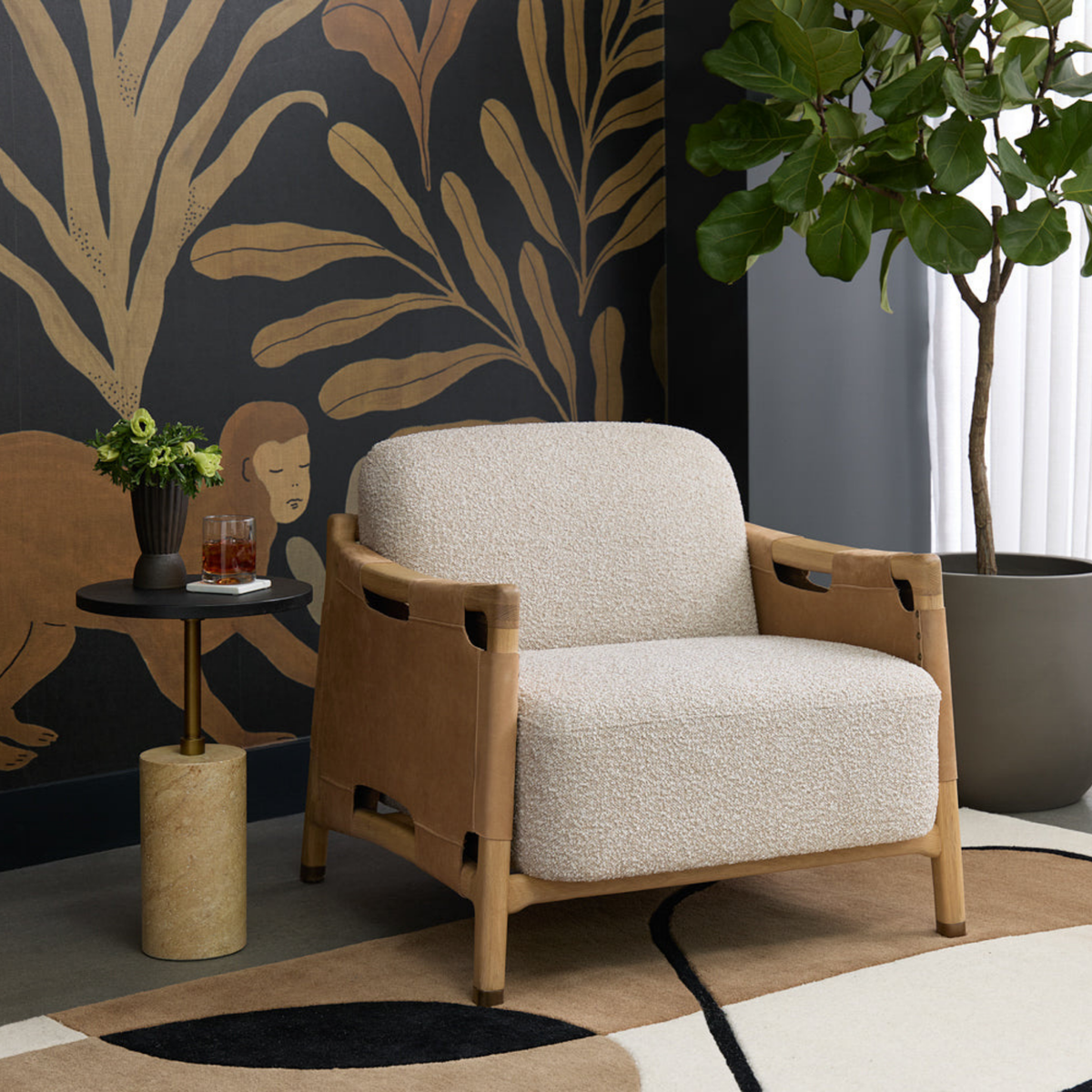Constantine Lounge Chair in Light Oak