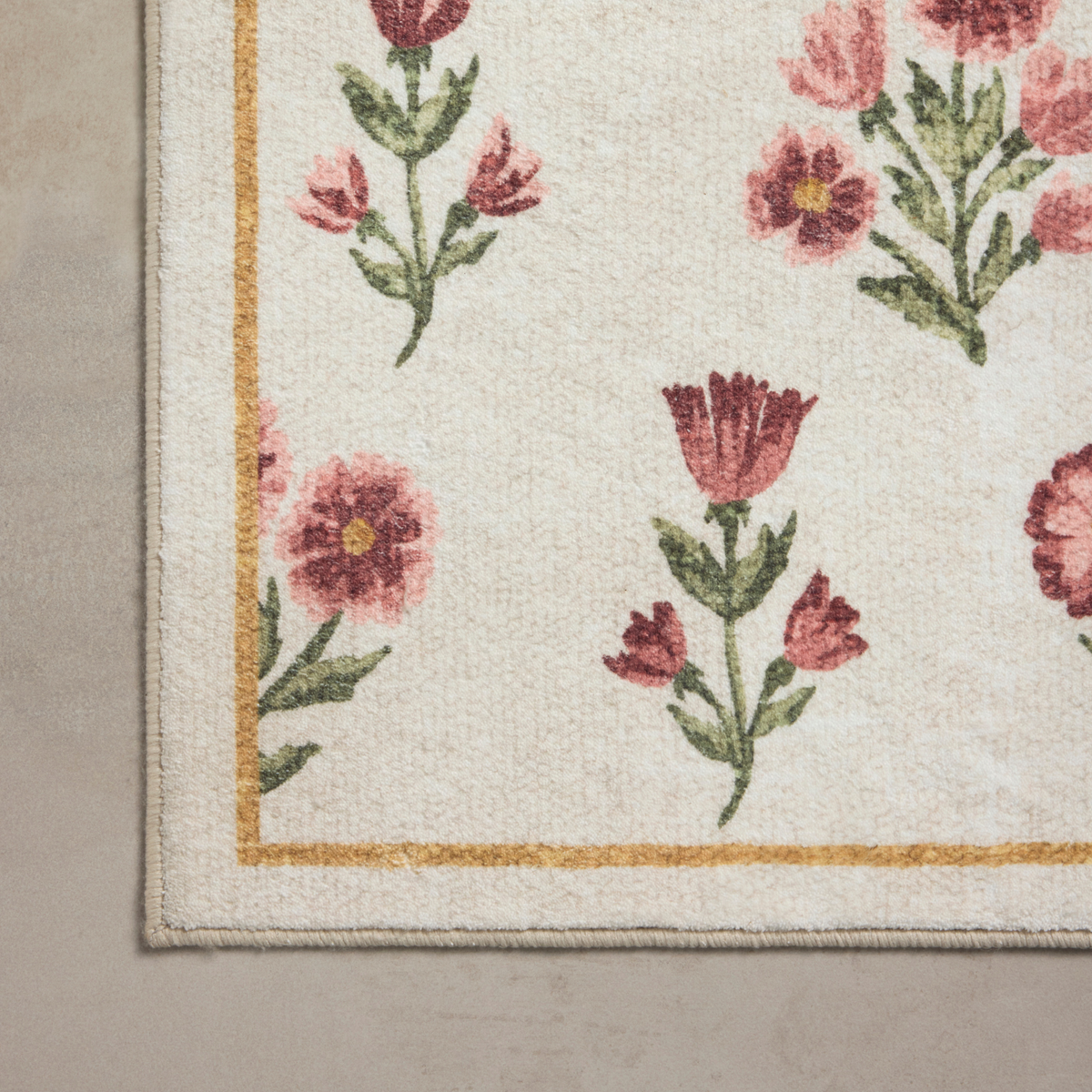 Clove CLO-02 (Chris Loves Julia × Loloi) Bath Mat [Ivory/Rose]