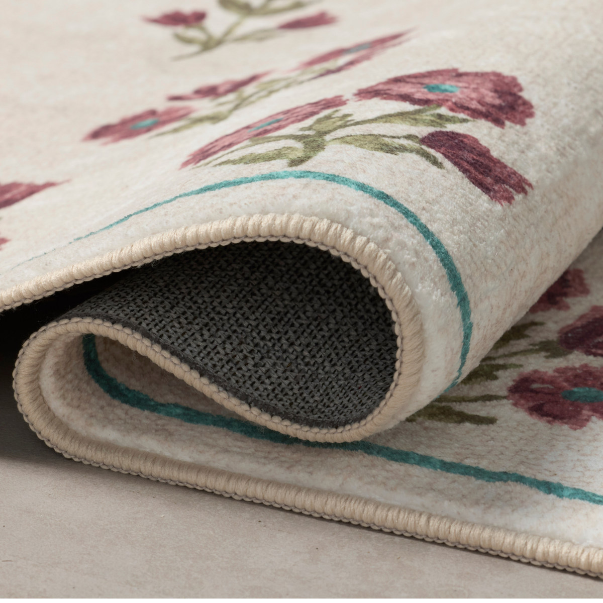 Clove CLO-02 (Chris Loves Julia × Loloi) Bath Mat [Ivory/Plum]