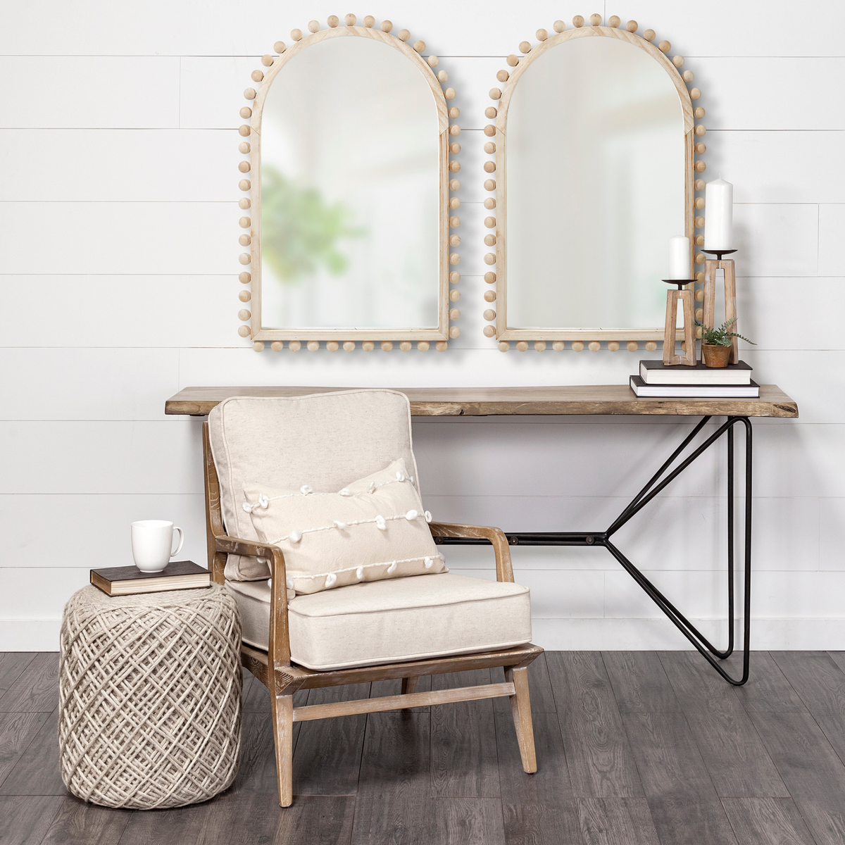 Leeds Arch Wood Mirror [23"W x 35"H]