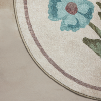 Clove CLO-01 (Chris Loves Julia × Loloi) Round Bath Mat [Ivory/Blue]