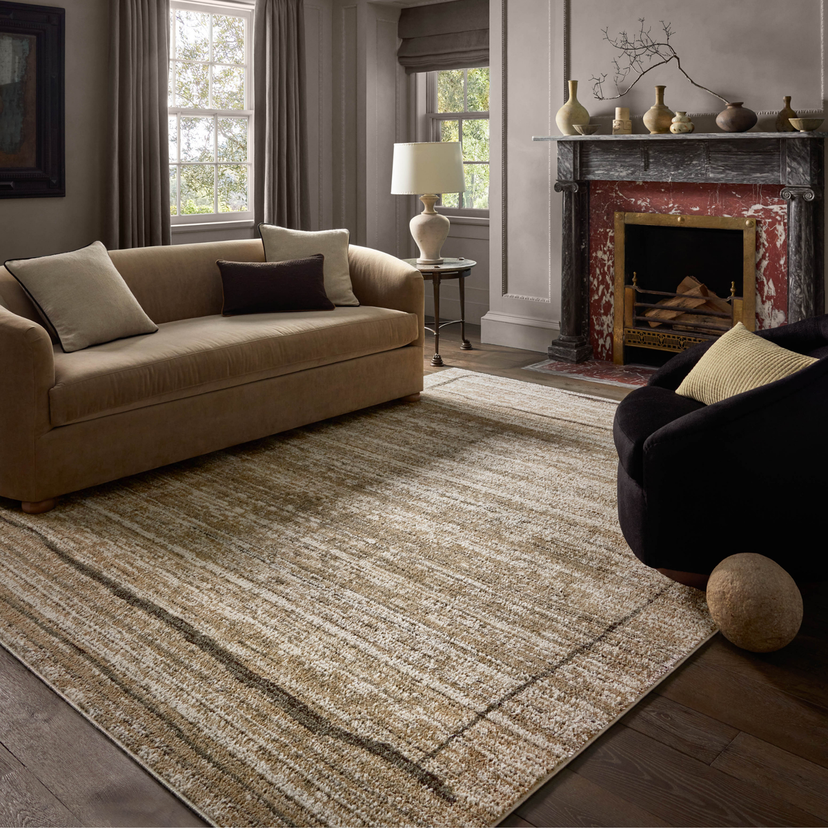 Bleecker BLE-05 (Jeremiah Brent × Loloi) Rug [Natural/Charcoal]