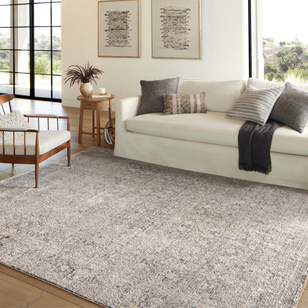 Alie (Amber Lewis × Loloi) ALE-01 Rug [Natural/Granite]