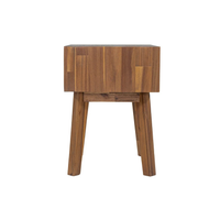 Gia 1-Drawer Nightstand [Warm Pecan]