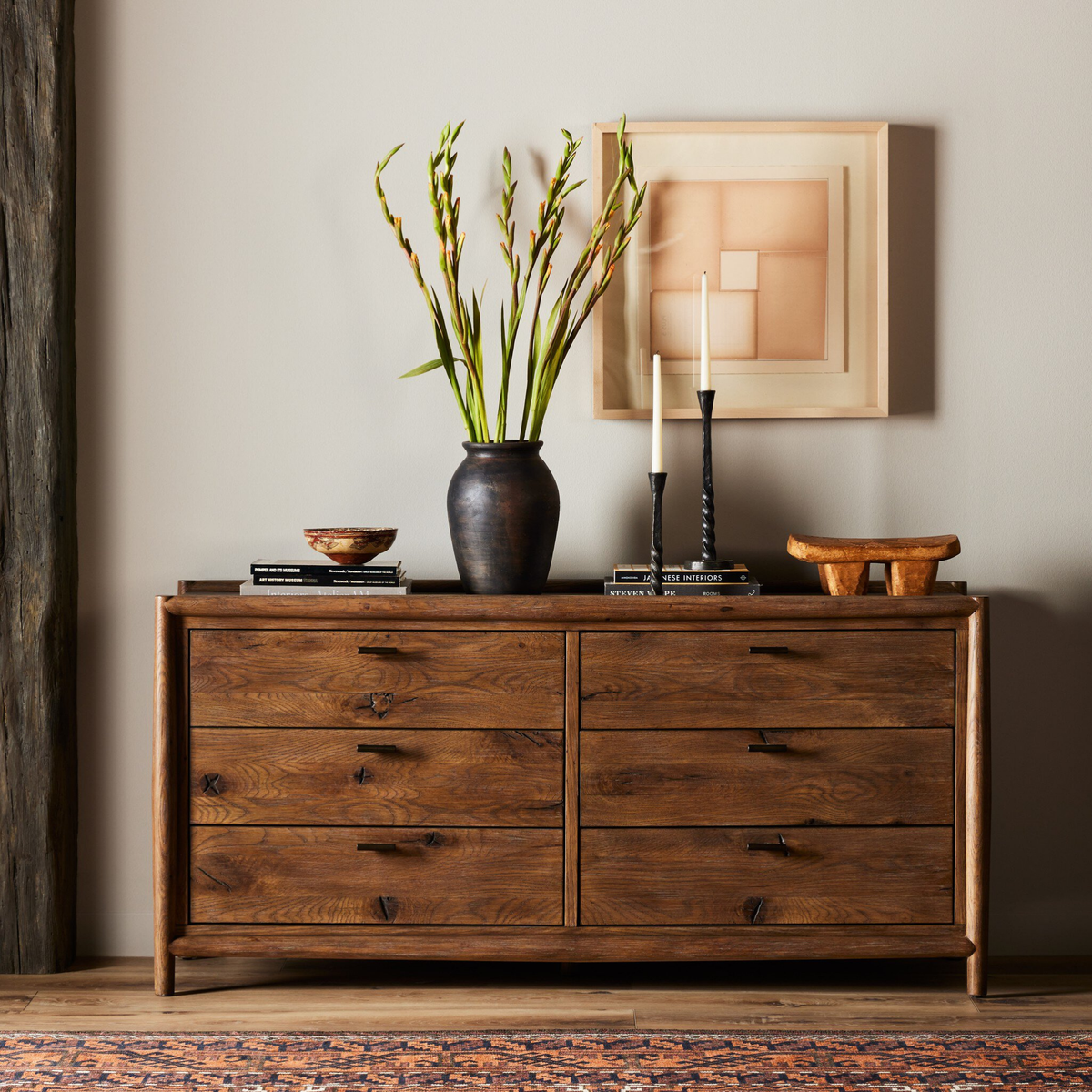 Glenview 6-Drawer Dresser [Weathered Oak]