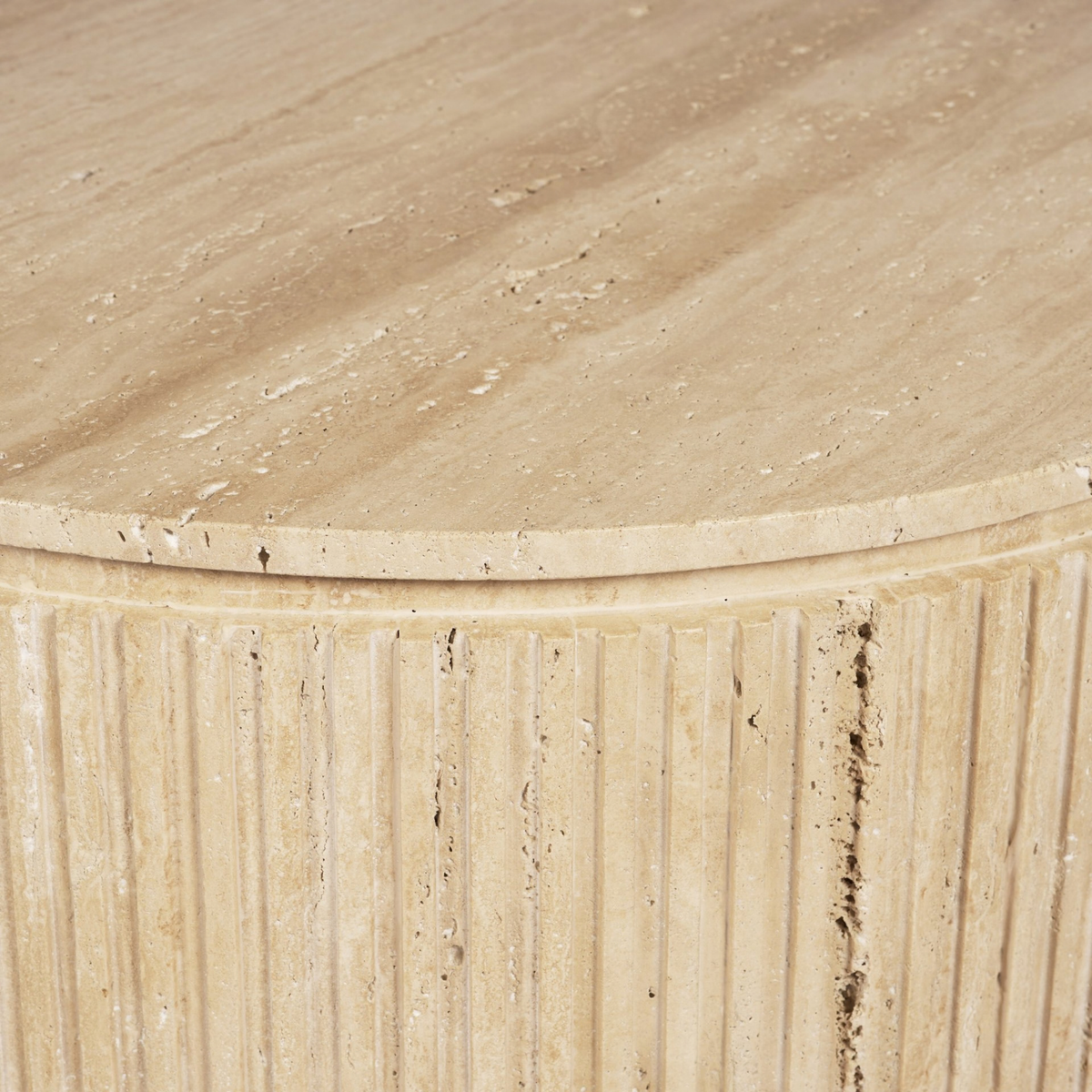 Elara Travertine Coffee Table