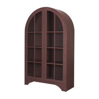 Rousseau Display Cabinet [Burgundy Metal]