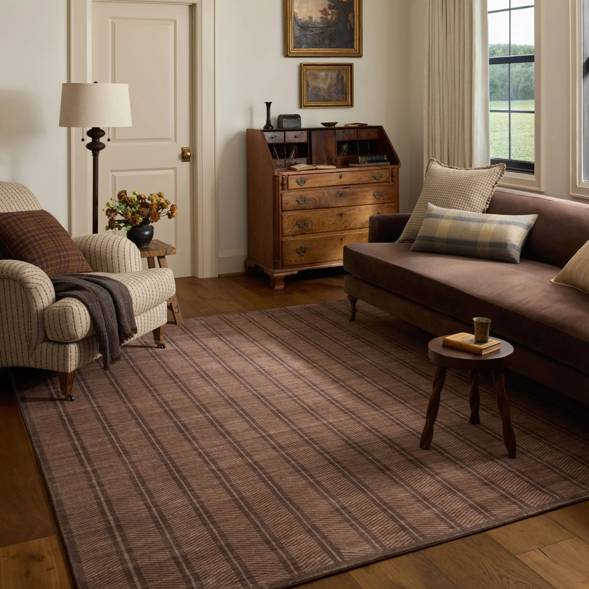 Bobby (Chris Loves Julia × Loloi) BOB-02 Rug [Camel/Plum]