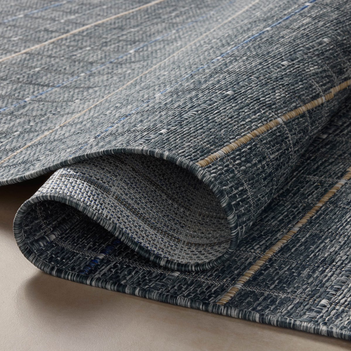 Birch BIR-02 Indoor/Outdoor Rug [Sky/Wheat]