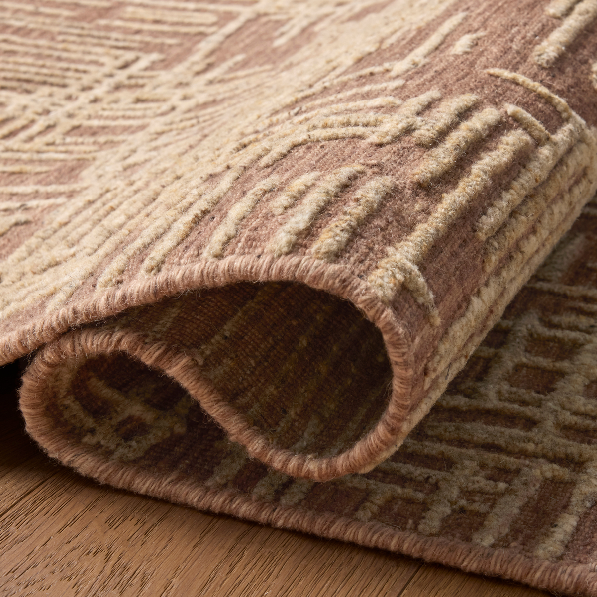 Woodriff WDR-01 Rug [Brick/Natural]