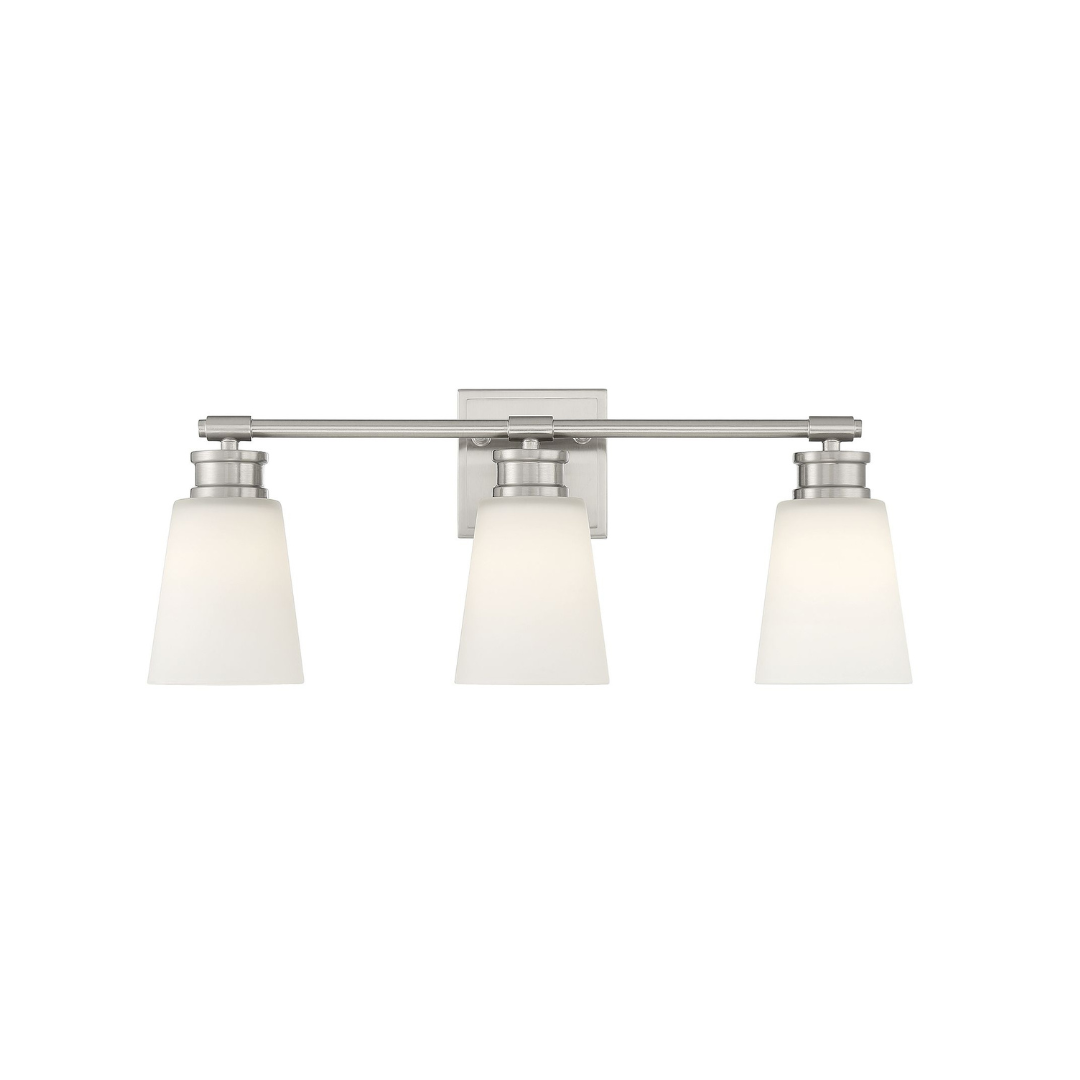 3-Light Milk Glass Vanity Light