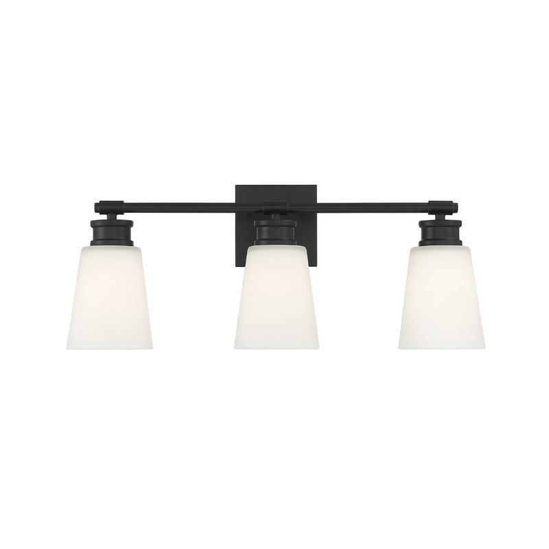 3-Light Milk Glass Vanity Light