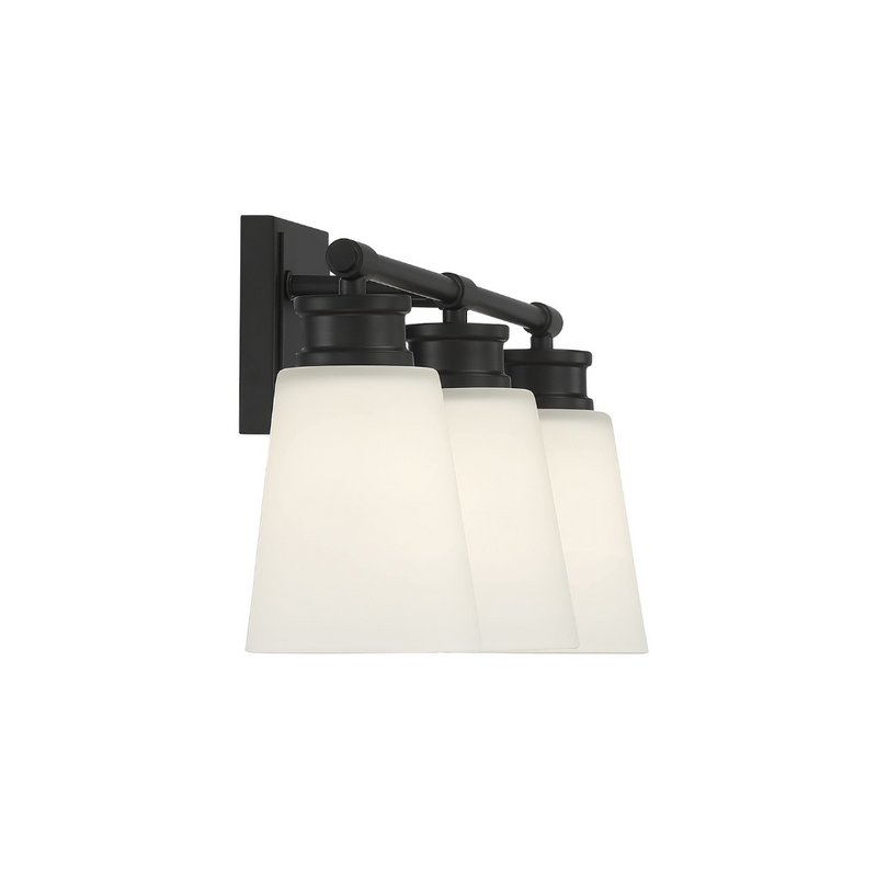 3-Light Milk Glass Vanity Light