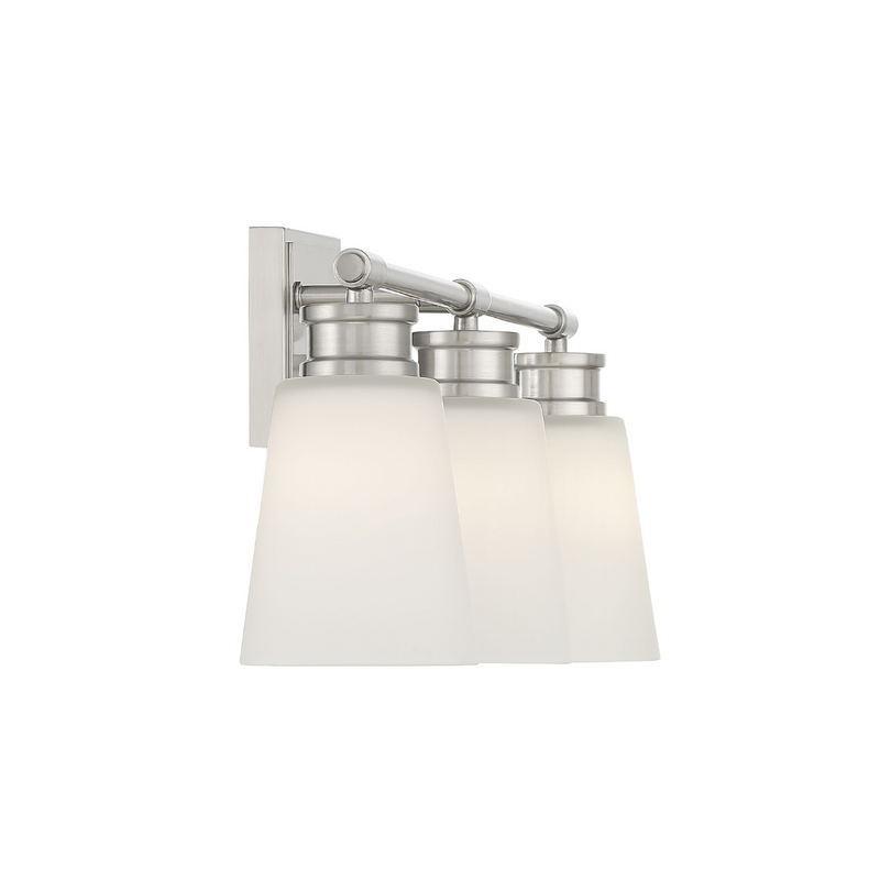 3-Light Milk Glass Vanity Light