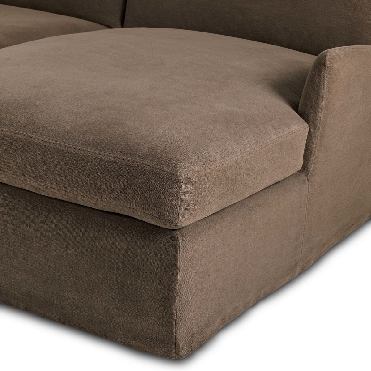 Monette Slipcover 2-PC Sectional [in Broadway Coffee]