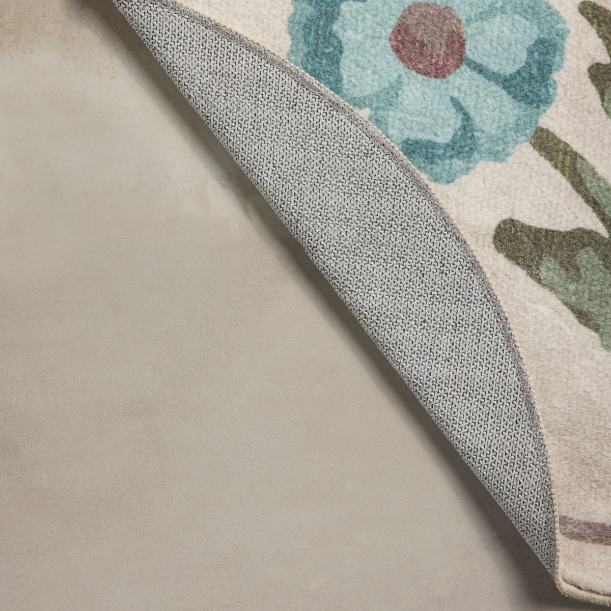 Clove CLO-01 (Chris Loves Julia × Loloi) Round Bath Mat [Ivory/Blue]