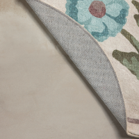 Clove CLO-01 (Chris Loves Julia × Loloi) Round Bath Mat [Ivory/Blue]