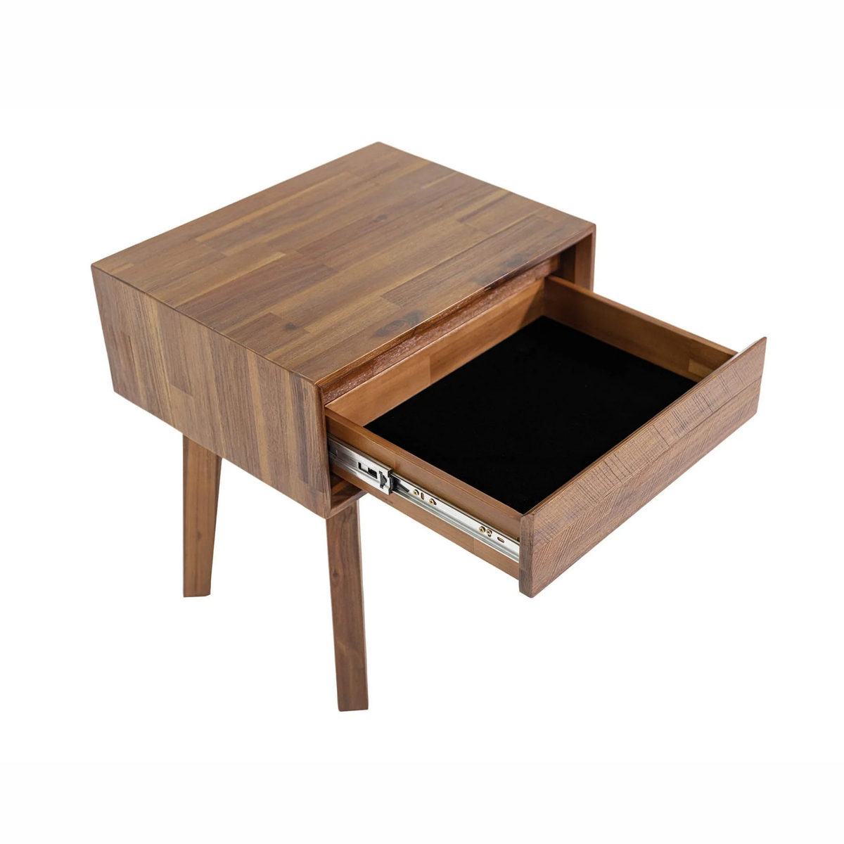 Gia 1-Drawer Nightstand [Warm Pecan]