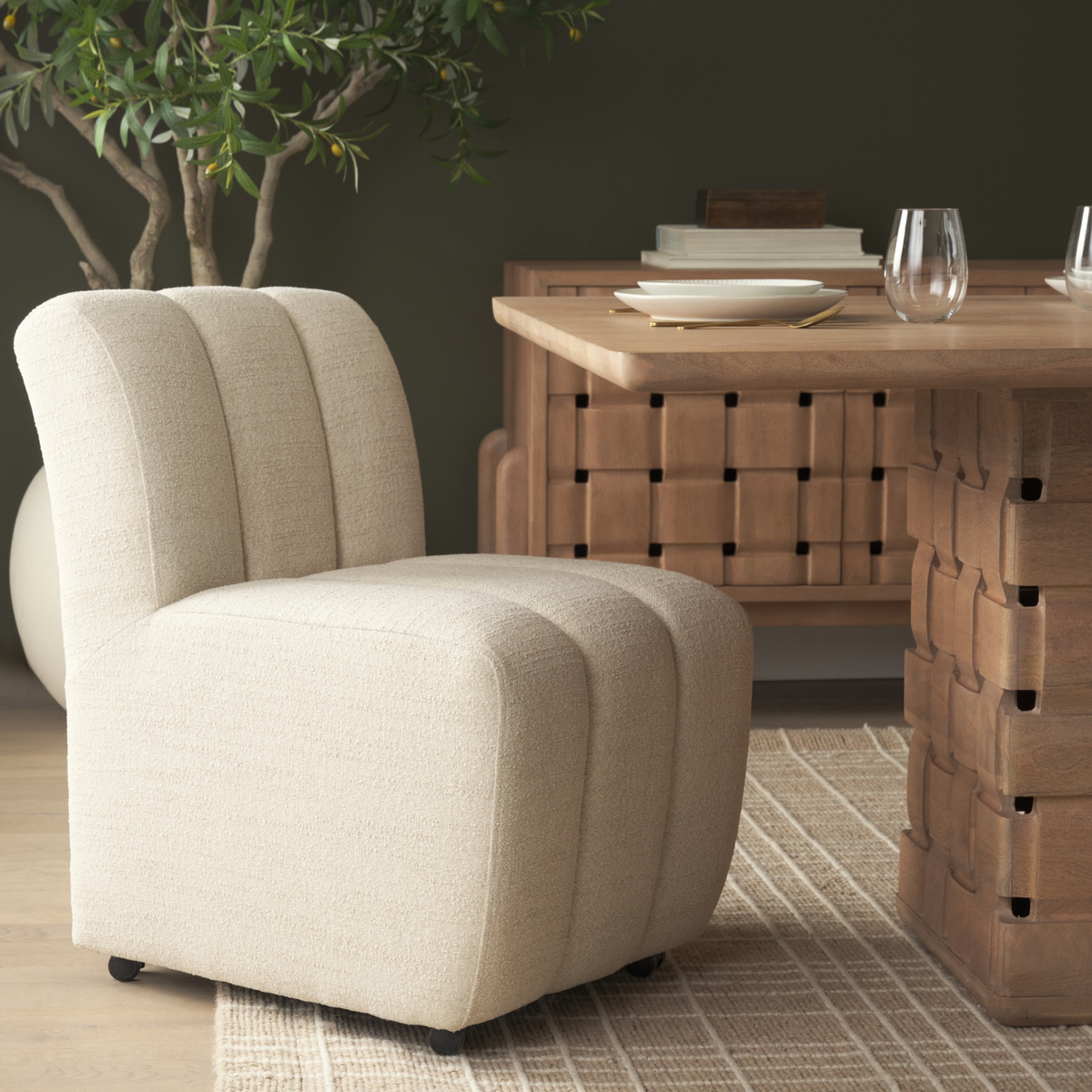 Wilkins Rolling Dining Chair