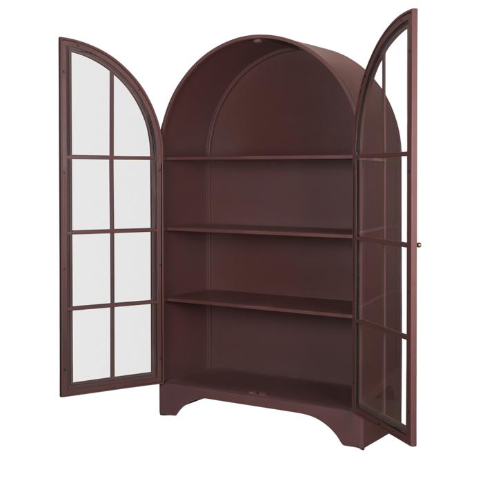 Rousseau Display Cabinet [Burgundy Metal]