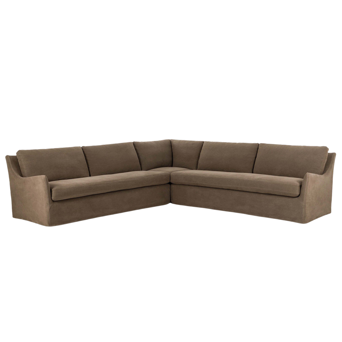 Monette Slipcover Corner Sectional [in Broadway Coffee]