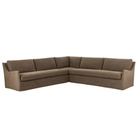 Monette Slipcover Corner Sectional [in Broadway Coffee]