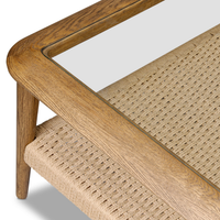 Carmello Coffee Table w/ Paper Rope Shelf