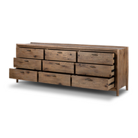 Gael 9 Drawer Dresser - Weathered Oak