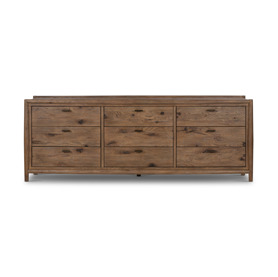 Gael 9 Drawer Dresser - Weathered Oak