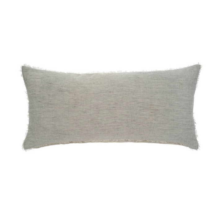 Lina Linen Pillow Grey Stripe - 14" x 31"
