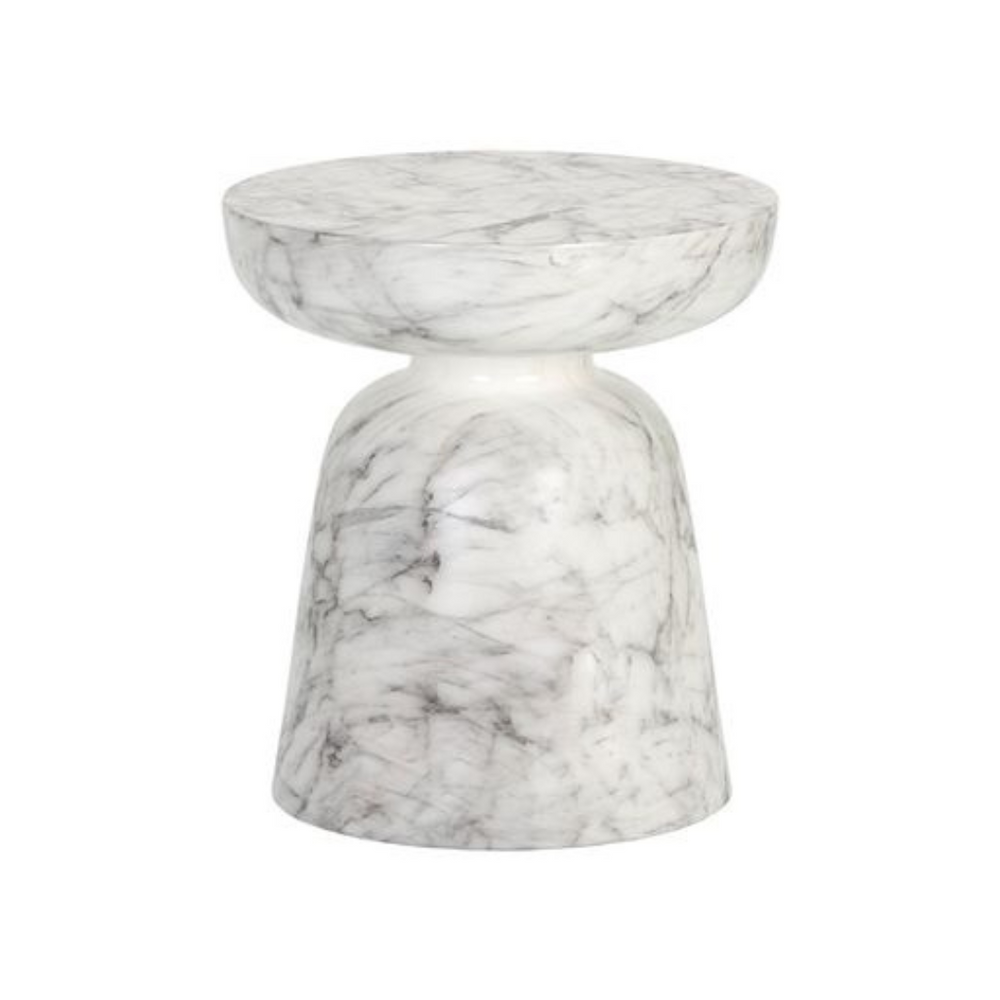 White Concrete Marble Look
