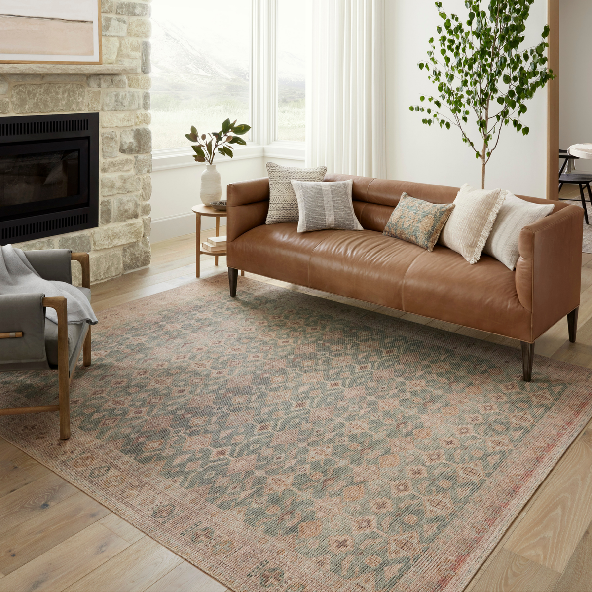 Aubrey AUB-02 (AR) Rug [Aqua / Sand]