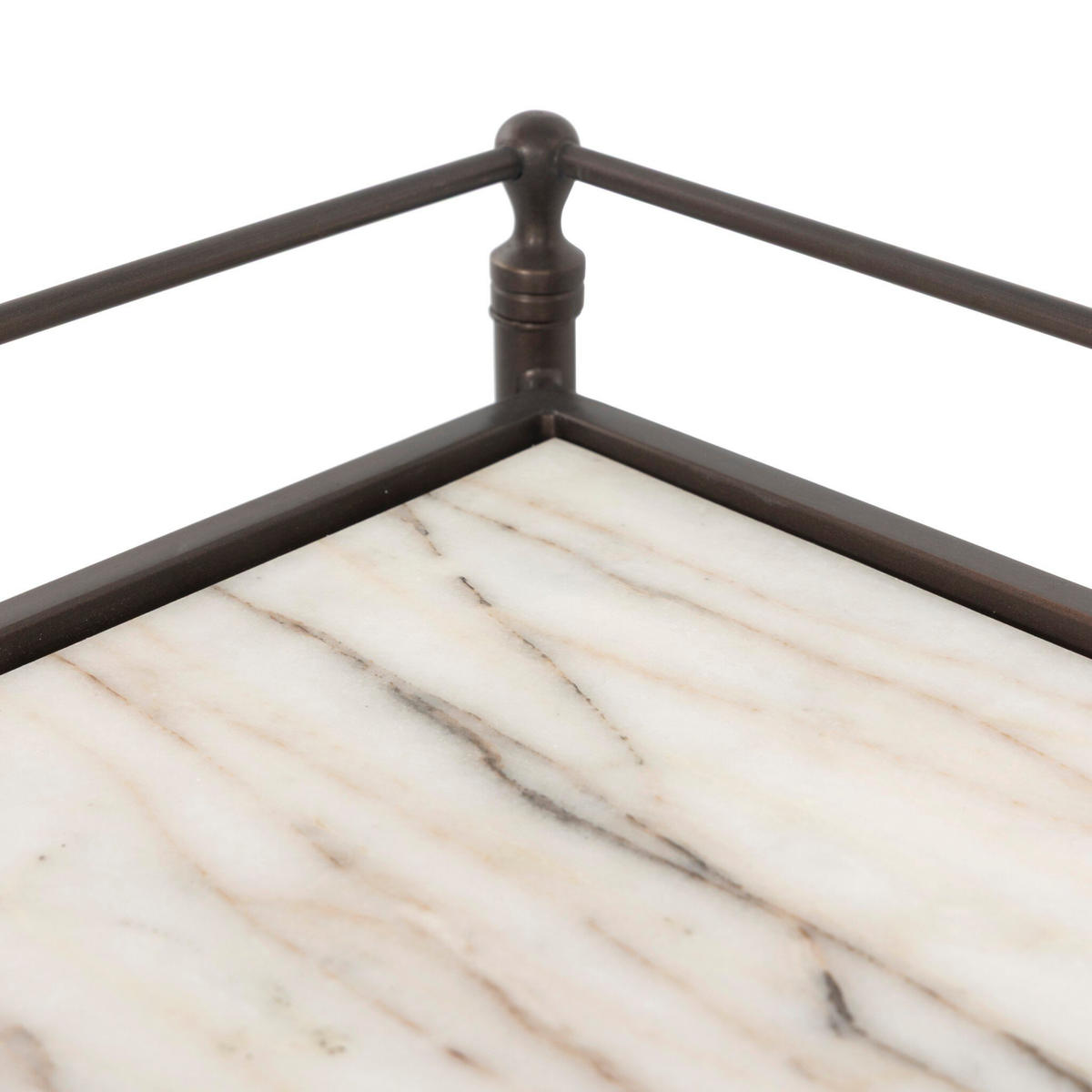 Eisen Nightstand [Striated Marble]