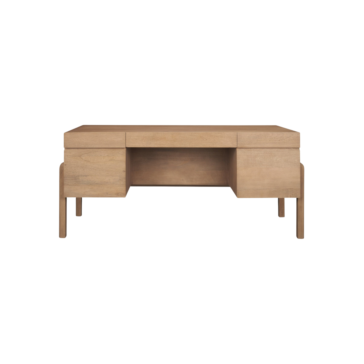 Trellyn Desk [/w Carved Woven Wood Front]