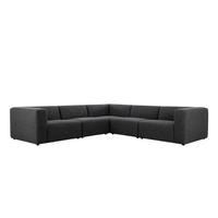Lawndale 5-Piece Sectional [Saxon Charcoal]