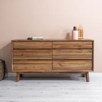 Gia 6-Drawer Dresser [Warm Pecan]
