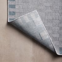 Topanga (Amber Lewis × Loloi) TOP-07 Indoor/Outdoor Rug [Silver/Blue]