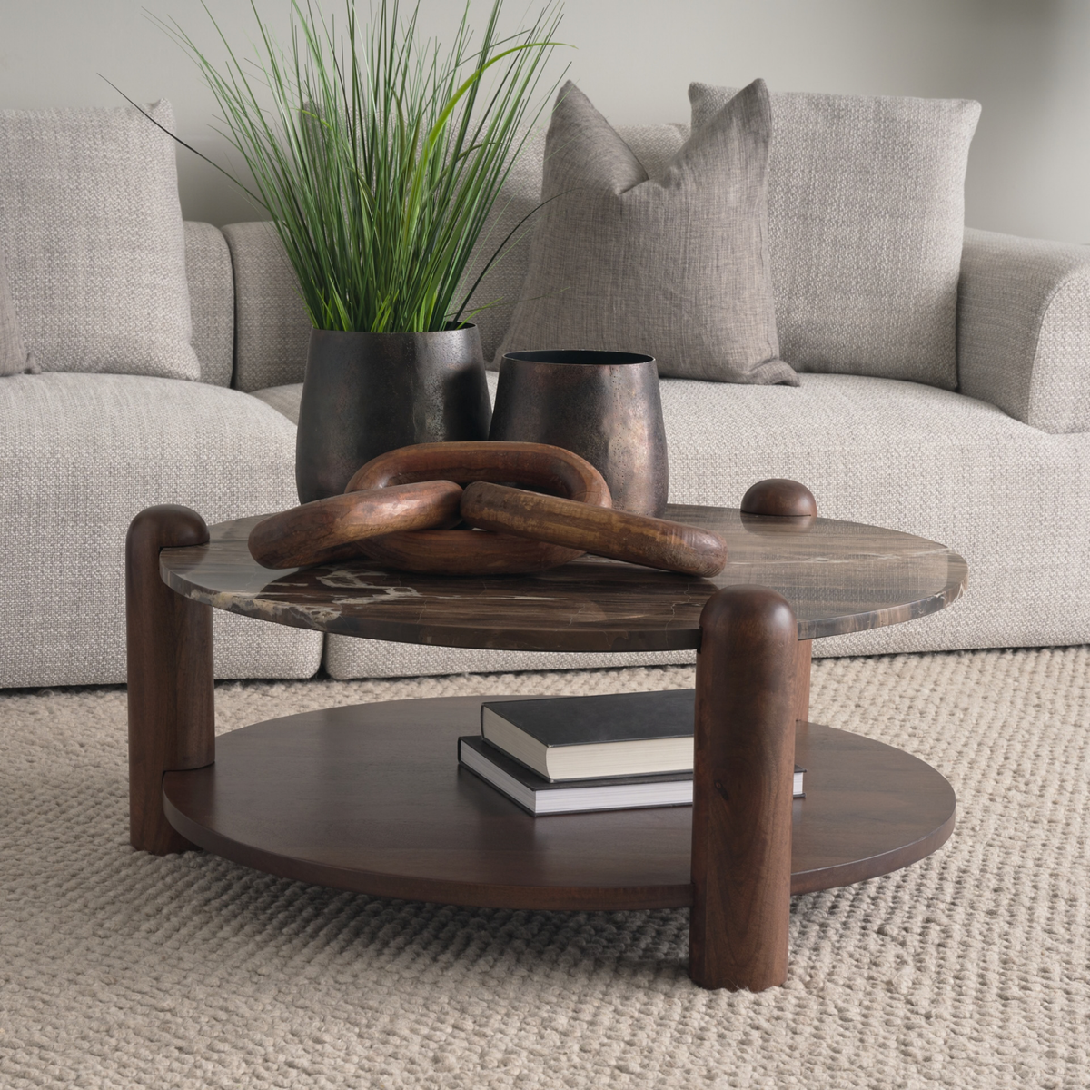 Jovia Marble-Top Coffee Table