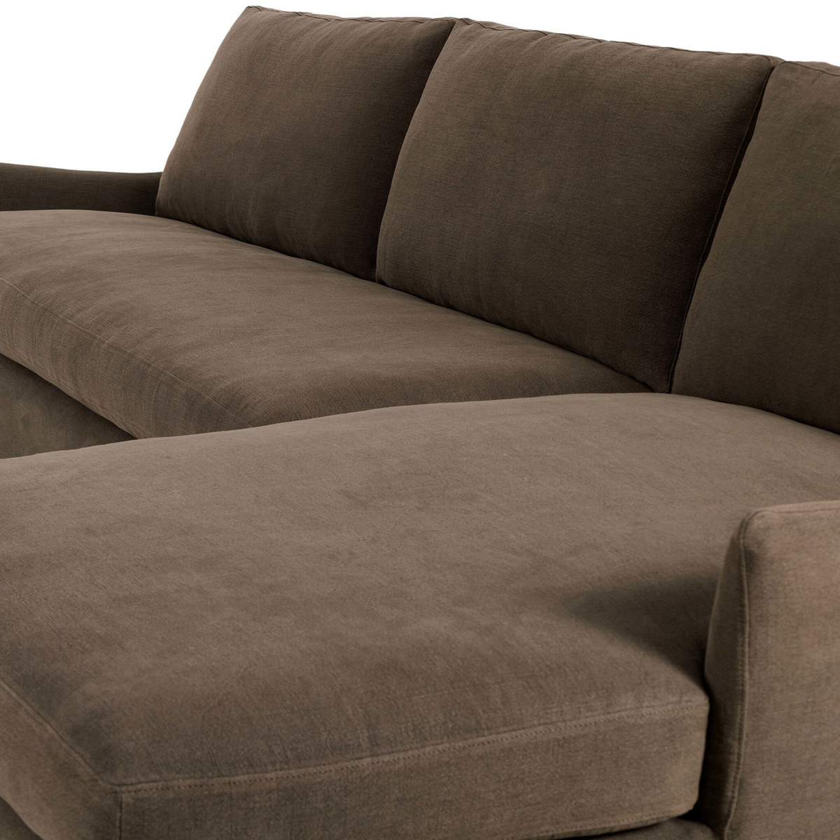 Monette Slipcover 2-PC Sectional [in Broadway Coffee]