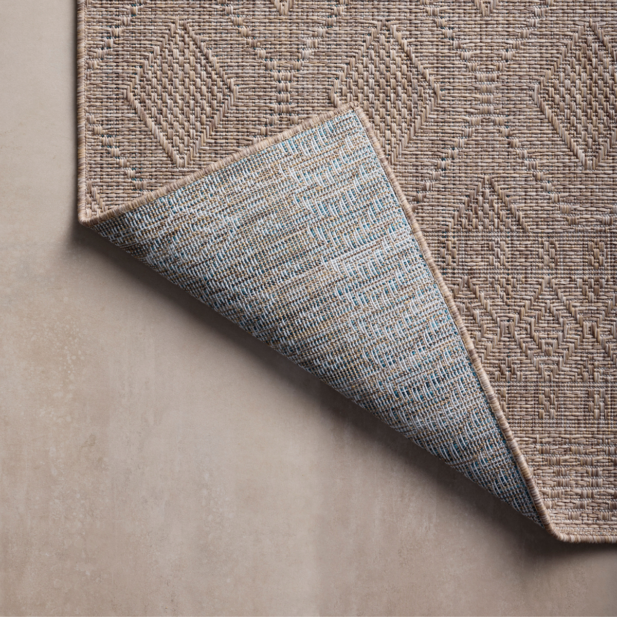 Topanga (Amber Lewis × Loloi) TOP-06 Indoor/Outdoor Rug [Natural/Mist]