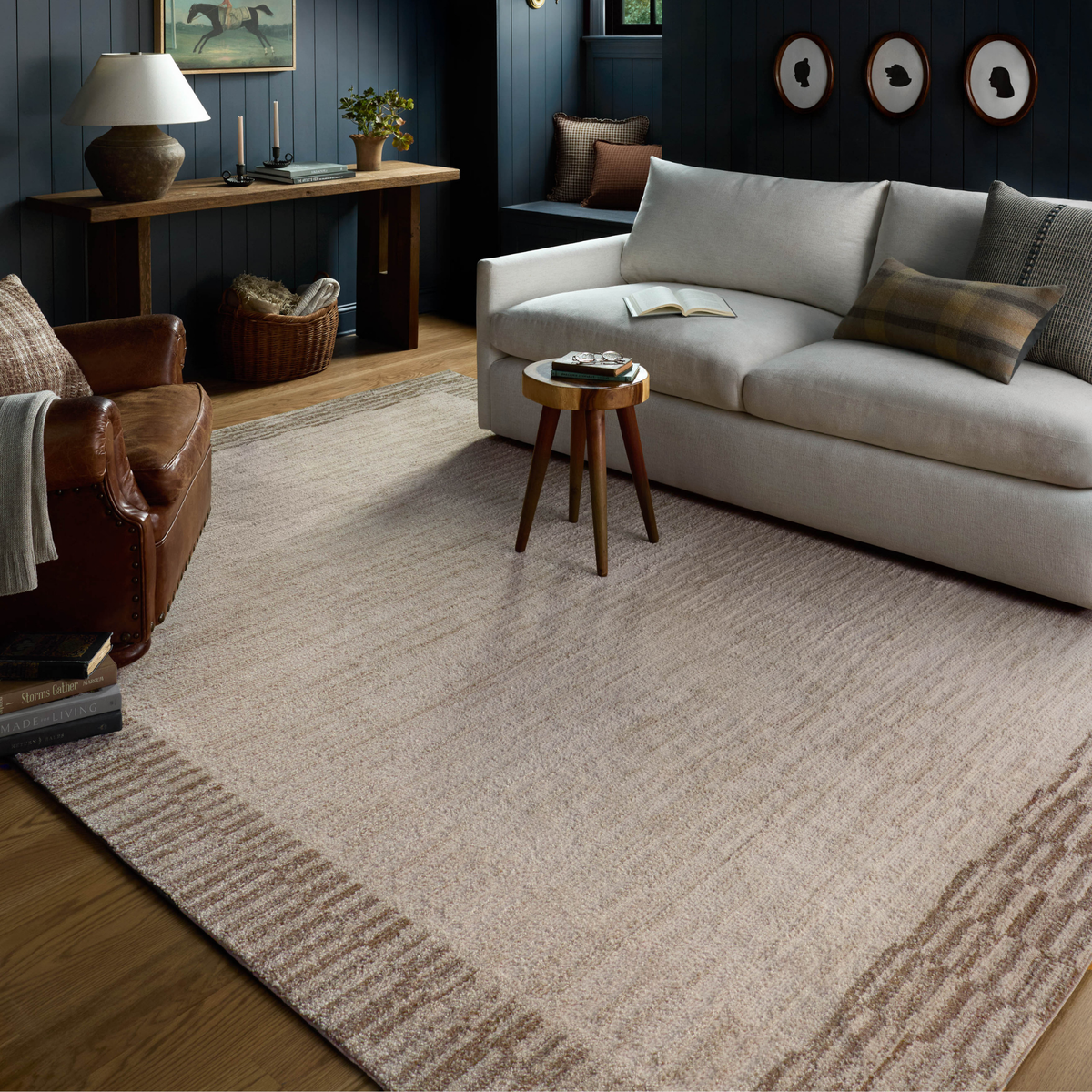 Calvin CLV-04 (Chris Loves Julia × Loloi) Rug [Ivory/Pebble]