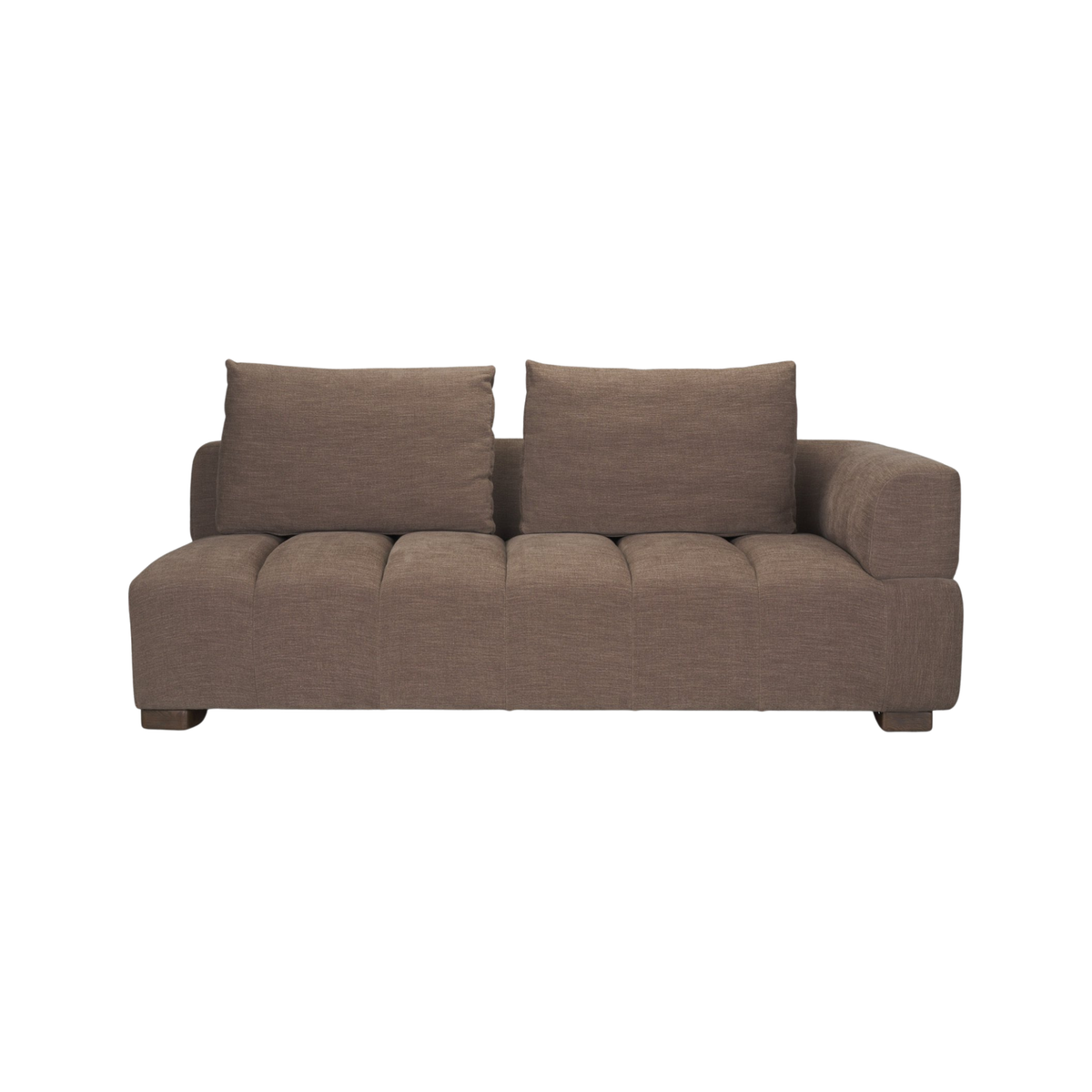 Warner Channel 2-Piece Long Sofa [Brown]