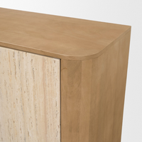 Serrin Wooden Sideboard /w Travertine