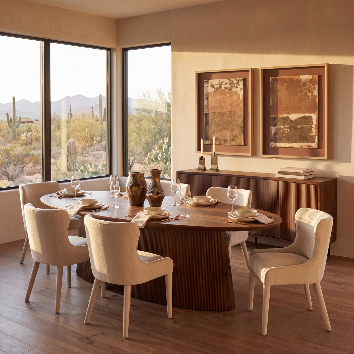 Lance 94" Oval Dining Table