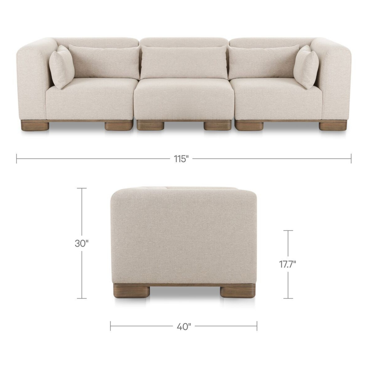 Jameson 3-PC Modular Sofa
