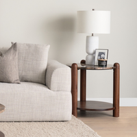 Jovia Marble-Top Side Table