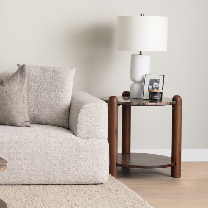 Jovia Marble-Top Side Table