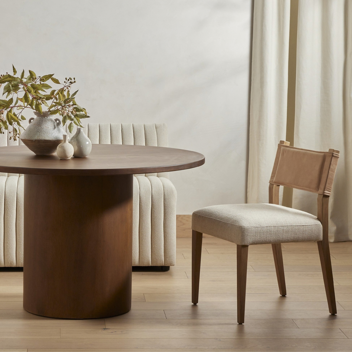 Ferris Dining Chair in Thames Cream